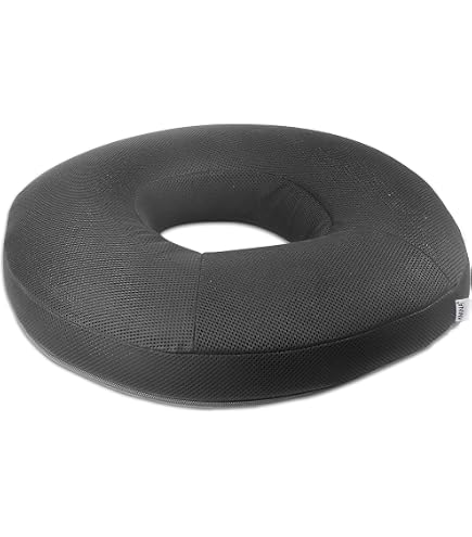 Set Van 2 Opblaasbare Donut-kussens – Anti-decubitus, Orthopedisch Ringkussen, Zachte PVC, Met Pomp, Voor Zittend Comfort Op Kantoor, In Auto Of Thuis