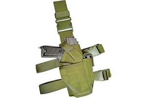 Peminkoo Fondina per coscia, fondina tattica per pistola da coscia per destrimani, con imbracatura per coscia e tasca per caricatori