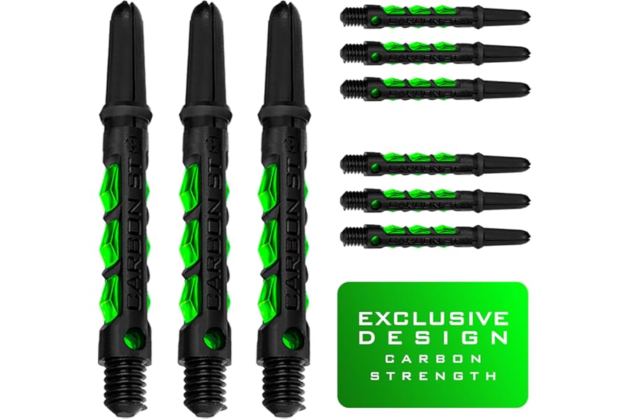 Harrows Darts 3 x Sets of Carbon ST Dart Stems - 9 Dart Shafts in Total - Available in 3 sizes - Tough Carbon Composite