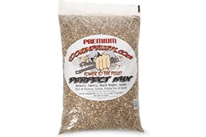 CookinPellets Premium Perfect Mix BBQ Räucherholz Pellets Hickory, Kirsche, Harter Ahorn, Apfelholz Räucherholz Pellets für BBQ Räuchergrills, 18 Kilogramm Beutel - CPPM18kg