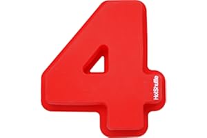 HotShuffle 13 Inch (33cm) XL Silicone Number Cake Tin Mould Baking Birthday Anniversary (Number 4)