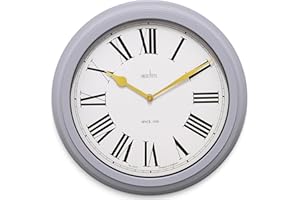 Acctim Turin Wall Clock - Indoor/Outdoor - Mist Grey 35.5cm