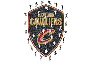 Iconic Puzzles - Cleveland Cavaliers, Logo, Wooden Puzzle officially licensed NBA, 100% sustainable, size L, 500 Pcs