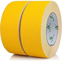 Nastro Antiscivolo Adesivo BOMEI - 1 Rotolo 100mm X 10m, Nero/giallo Per Scale, Pavimenti Interni Ed Esterni - Foto 3