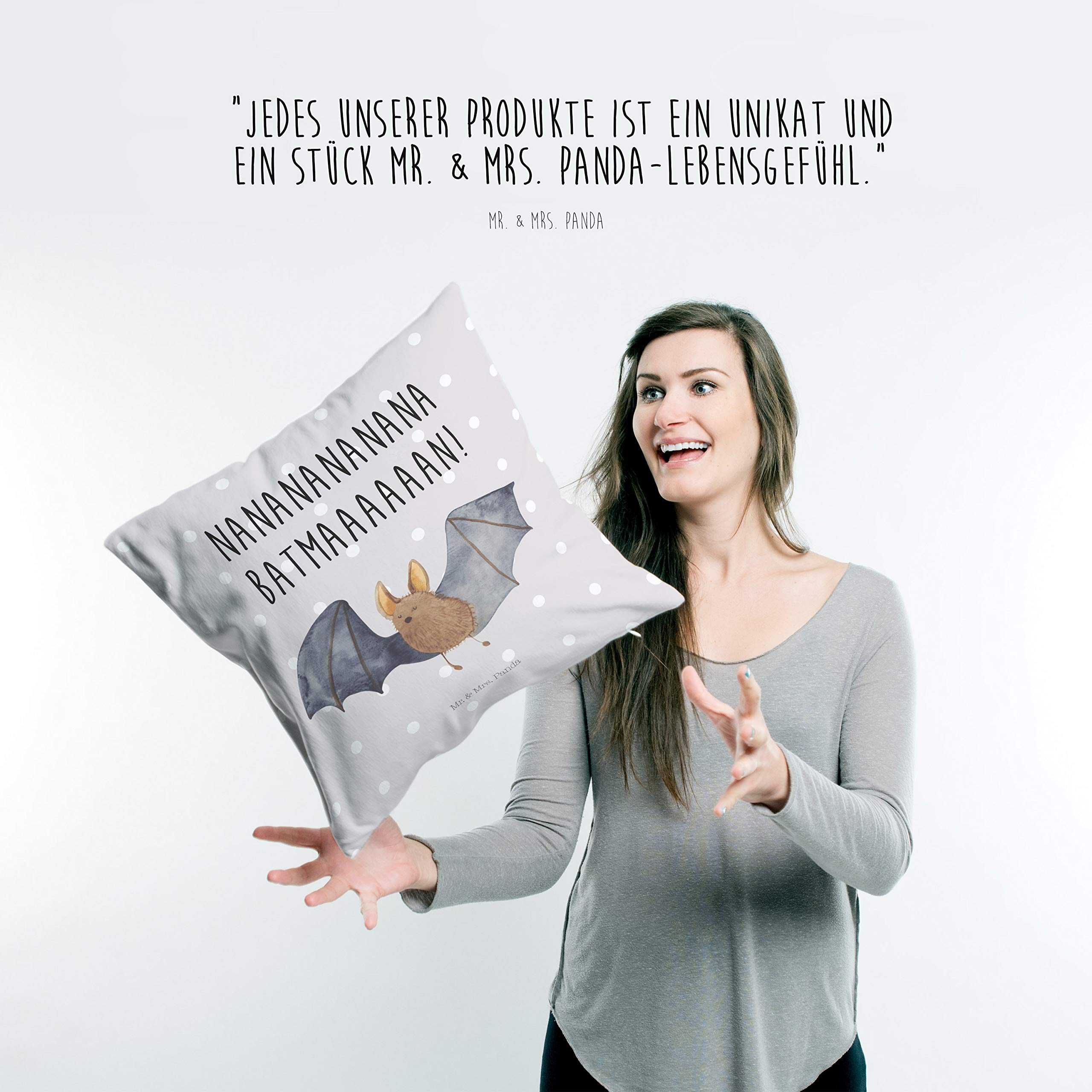 Mr-Mrs-Panda-40x40-Kissen-Fledermaus-Fliegend-Fledermaus-Fledermuse-Batman-Kissen-Kissenhlle-Kopfkissen-Sofakissen-Dekokissen-Kissenbezug