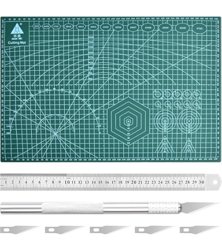 Tappetino Autoguarigione A3 (45x30cm) Per Taglio - 5 Strati PVC, Guide Centimetri/Pollici - Foto 8
