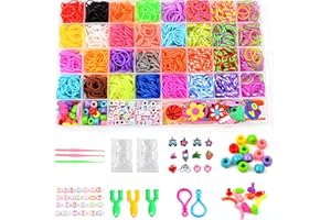LKTINGOV 2500+Colorfur Loom Rubber Bands Set,Color Rubber Bands for Bracelet Making Kit DIY Band Bracelet Mega Refill Kit Girls Gift to Improve Imagination,X-mas Birthday Gift for Kids