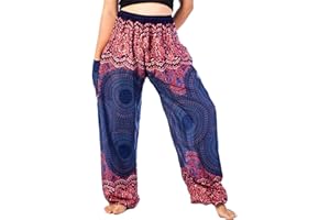 Lofbaz Harem Pants for Women Yoga Boho Hippie Clothing Womens Palazzo Bohemian Pajama Trousers Beach Indian Gypsy Genie Clothes