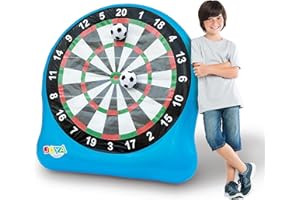 Joya Creative Fußball Dart XXL aufblasbar - Fußballdart Set für Outdoor - XXL Fussballdart für Garten - Inkl. 3 Bälle & Reparaturset - Ideal für Gartenpartys, Events & Familientreffen