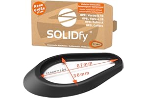 SOLIDfy® - Guarnizione antenna per tetto per Opel Calibra, Vectra B, C GTS, Tigra A/B Twintop, Zafira A | Dimensioni 77 x 44 mm (dimensioni interne: 67 x 36 mm) | Montaggio senza dover smontare il
