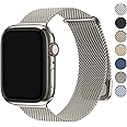 Fullmosa Compatible with Apple Watch Straps 42mm 41mm 40mm 38mm, Magnetic Milanese Loop Replacement for Women Men for Series 10 9 8 SE2 7 6 SE 5 4 3 2 1 Ultra 2 1, Starlight