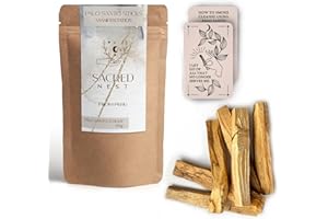 Sacred Nest Extra Premium Palo Santo & MP3 Ritual | 50g SERFOR Certified Smudging Sticks | 6X Chunky, High Resin Smudging Wood |Wild Harvested, Peruvian Smudge Sticks | Energy Cleansing Incense Sticks