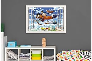 OEDIM Vinilo de Pared Efecto Ventana Dragon Ball Super Conjunto de Personajes Producto Oficial PVC | 100x70cm | Producto Original | Vinilo Adhesivo | Pegatina de Pared | Decoración Hogar | Dragon Ball Super