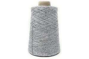 CHICCA BORSE Rocca catenella Filato da Uncinetto o Ferri 250 gr - 850 mt glitterato per abbigliamento (Argento)