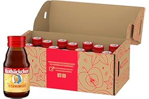 ‎ROTBÄCKCHEN ROTBÄCKCHEN Kraftpaket Vitaminkick Shot, Flasche, 14er pack (14 x 60 ml) - Nahrungsergänzungsmittel mit 12 Vitaminen