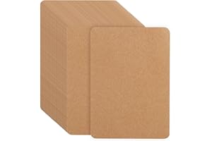YOOSSO 100 Pezzi Cartoncino Kraft A6, 14,8 x 10,5 cm Cartoline Vuote Flash Cards Carta Marrone Cartoncini per Disegnare Scrivere Stampare Cartoline Biglietti Auguri Fai da te (250 g/m²)