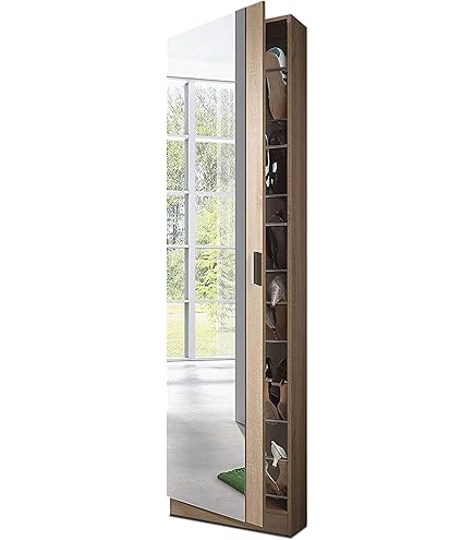 Scarpiera 1 Anta A Specchio Struttura Bianca 51x22xh.181 Cm | Leroy Merlin