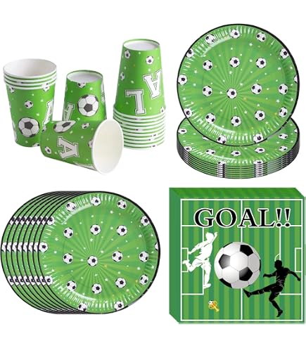 84-teiliges Fußball-Party-Set – Mit Pfeifen, Tattoos, Medaillen, Taschen & Mehr
