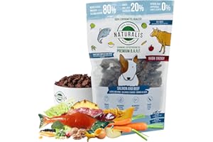 NATURALIS BARF FOOD 500 g Naturalis Smart 80 łososiowo-wołowe High Energy karma dla psów w 100% naturalna, jakość artykułów spożywczych