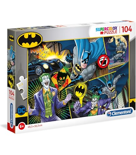 Clementoni - Puzzle per Bambini 104 Pezzi Supercolor, per Bambini 6+ Anni, Illustrazione con Supereroi e Villains Marvel, Idea Regalo, Made in Italy, 48,5x33,5 cm, 25059