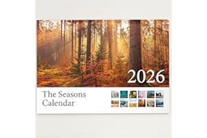 HAGUE 2026 Seasonal Landscapes Wall Calendar Featuring Stunning Photography Of The Changing Seasons with All UK & World Holidays & Dates Included | Perfect Calendar For Christmas for the Home and Office