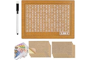 STFYUG Spardose Holz,Geldbox,Sparbox mit Zahlen Ankreuzen,Spardose mit Zähler,EIN Wieder Nutzbares Geldkassetten,Spardose,Fördere Spargewohnheit bei Erwachsene und Kindern.