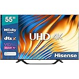 Hisense 55A67H 139cm (55 Zoll) Fernseher, 4K UHD Smart TV, HDR, Dolby Vision, Triple Tuner DVB-C/S/ S2/ T/ T2/ Frameless, Wif