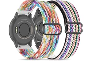 Wizvv Elastyczny, nylonowy pasek do zegarka Garmin Vivoactive 4 Band/ Venu 2/ Venu 3, pleciony pasek typu loop, 22 mm, rozciągliwy, do Forerunner 945/265/255/255 Music, dla mężczyzn i kobiet