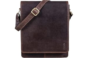 LEABAGS Borsa a Tracolla in Pelle per Uomo e Donna | Borsa per Laptop in Vera Pelle fino a 13 Pollici | Messenger Bag con Tracolla | Borsa da Lavoro