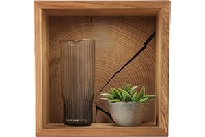 ‎WOODROOM Wandregal Eiche massiv geölt (BxHxT 34x34x20 cm) Würfelregal