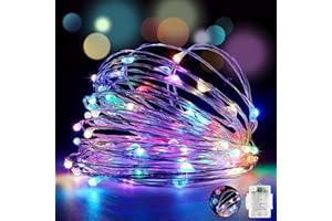 Knayis 60LED Fairy Lights Battery Operated,6M/19FT Fairy Lights with 8 Modes,Copper Wire Battery String Lights Waterproof for Indoor Bedroom Outdoor Party Wedding Christmas Decoration(Multi-Coloured)