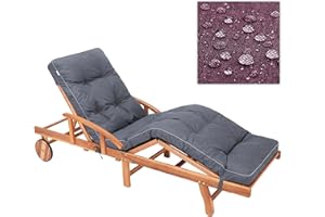 ‎PILLOWPRIM PillowPrim Liegenauflage, Auflage für Gartenliege 200 x 55 x 9 cm -Bequeme Liegestuhl Auflage - Polsterauflage für Sonnenliege, Kissen für Liegestuhl, gesteppt - Navyblau