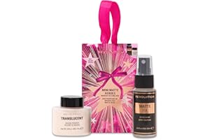 REVOLUTION BEAUTY LONDON Revolution Mini Matte Hero's Makeup Setting Duo, cipria libera trasparente e spray fissante opaco in formato mini, Vegan & Cruelty-Free