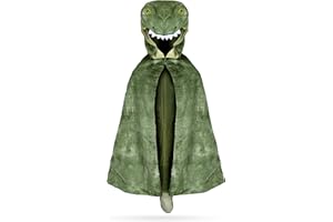 Great Pretenders 56705 Dress-Up Play Pretenders T-Rex Kapuzenumhang, Größe 4-5 von Creative Education of Canada, Grün, 5-6