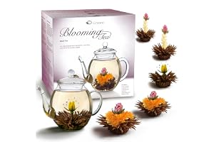 Creano „Flowering Tea” – herbata kwitnąca, dzbanek 500 ml, 6 szt. czarna