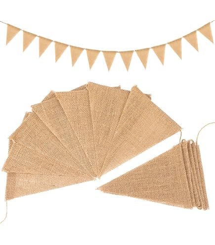 Banderole en tissu, guirlande de fanions vintage pour anniversaire