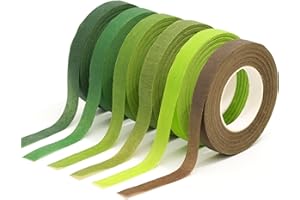 MAGLITT 6 rouleaux Ruban de Fleuriste, Rouleaux de Ruban Adhésif en Papier Floral Rubans de Fleuriste Bande de Fleur pour Bouquets de Fleurs pour Travaux Manuels