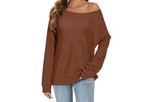Gosunny Schulterfreies Oberteil Damen Langarm Pullover Lässige Sweatshirt Causal Elegant Bluse
