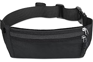 MYCARBON Midjeväska, midjeväska, platt, resor, sport, höftväska, RFID 100 % stöldskydd, vattentät