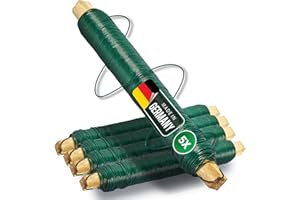 Novatool 5x Wickeldraht I grün I 0,65 mm I Draht I Basteldraht Gartendraht Blumendraht Bindedraht Biegedraht Pflanzendraht rostfrei Dekoband Dekodraht