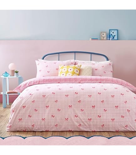 Bbflyper Set copripiumino traspirante con motivo a pois, in morbido cotone, per college e dormitori, reversibile, grigio, 3 pezzi, matrimoniale extra