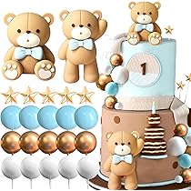 Decorazione Torta Animaletti - Set Topper Per Baby Shower Con Orsetti, Elefante E Treno (Theme Safari) - Foto 4