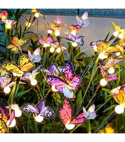 Anordsem Lampade Solari Da Esterno A Forma Di Diamante, 4 Pezzi, LED Colorati Con Cambio Colore, Impermeabili Per Giardino E Balcone - 2