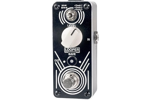 Sondery Pédale triple Looper, accès au téléchargement/téléchargement de fichiers musicaux de/vers 3 pistes via un câble USB fermé, chaque piste 30 minutes de temps de boucle, pédale de boucle