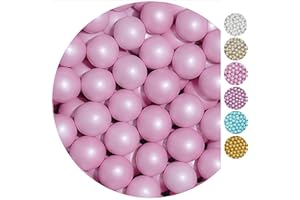 ‎EINSSEIN EinsSein® 350g Crispy Schokoperlen rosa Perlglanz - ca 1,8 cm große Schokokugeln - Gastgeschenke Hochzeit Taufe Kommunion - Schokodragees Schokolinsen Hochzeitsmandeln Candy Bar Nikah Sekeri mini