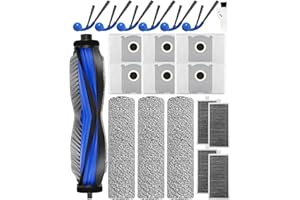 IROBACC Kit di 21 Accessori di ricambio per Ecovacs Deebot T80 OMNI - 1 Spazzola Principale, 3 Rulli Per Spazzole Mop, 4 Filtri, 6 Sacchetti per la Polvere, 6 Spazzole Laterali, 1 Spazzola di Pulizia
