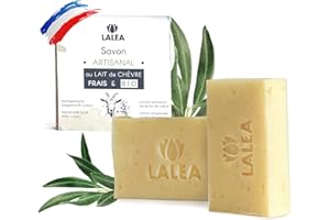 ‎LALEA Ziegenmilchseife (2x 100g), Handgemacht in Frankreich, Natürliche Ziegenmilchmaske, Gesichtspeeling, Anti Pickel, Anti Akne, Anti Mitesser, Feste Gesichtsreinigung, Natürliche Seife, geschenkidee