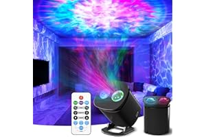 KIBTOY Galaxy Projector Light for Bedroom, Night Light Projector with Sunset Lamp & Remote, LED Star Projectors 49 Color Modes Adjustable Speed & Brightness Party Room Decor Teen Girl Boy Gift (Black)