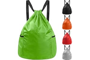 HexinYigjly Mochila con cordón, bolsa de deporte, bolsa de natación, mochila impermeable para deportes, bolsa con cordón para hombres y mujeres para deportes, escuela, viajes, natación y gimnasio