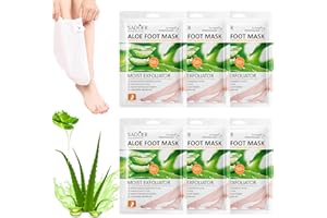 ZNNHNN 6 Paia Maschera Piedi Esfoliante, Pedimask Nutriente con Aloe Vera, Maschera Piedi Idratante, Maschera Peeling Piedi, Per Calli e Pelle Morta Piedi, Maschera Piedi Secchi Screpolati